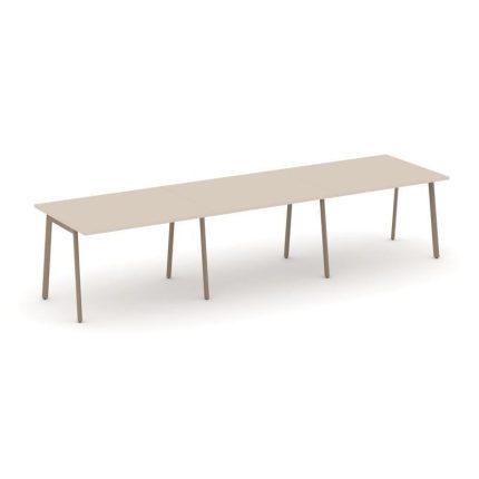 Estetica Стол переговорный ES.PRG-3.2-P Капучино/Металл Латте 3540*980*750