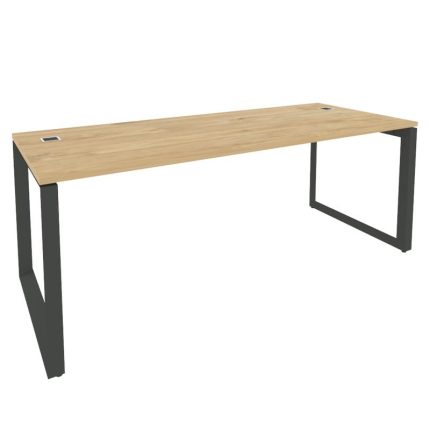 Onix Direct Стол рабочий руководителя на О-образном м/к O.MO-SRR-6.8 Тиквуд Светлый/Металл Антрацит