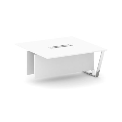 Steel Meet Проходной модуль L=1600 MFK-PR.B.SPPW-16 Белый/МДФ Ультраматт Белый Бриллиант/Нержавеющая