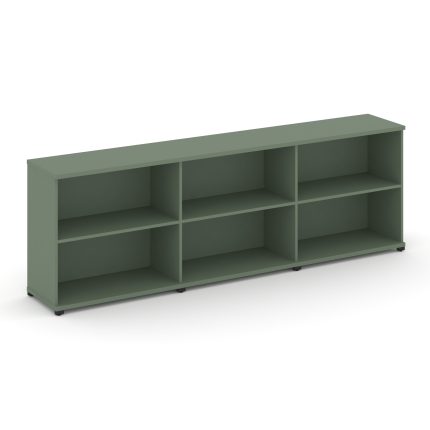 Concept Стеллаж 3 широкие секции, 2 ниши CN.STS-230 Кобо/Металл Черный 2500*420*818