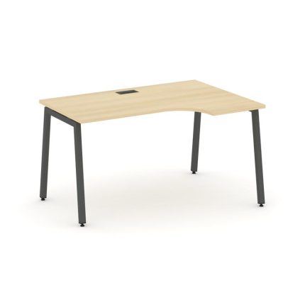 Style Project Стол рабочий эргоном. SN-4A.SPA-022(R) Акация Лорка/Металл Антрацит 1580*800/980*750