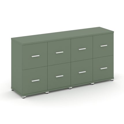 Concept Шкаф 4 узкие секции, 2 ниши CN.STU-242 W Кобо/Металл Белый 1668*420*818