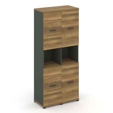 Concept Шкаф 2 узкие секции, 5 ниш CN.STU-523 A Сандал Янтарный/Антрацит/Металл Антрацит 836*420*192