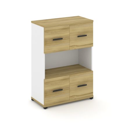 Concept Шкаф 1 широкая секция, 3 ниши CN.STS-315 B Дуб Винченцо/Белый Бриллиант/Металл Черный 836*42