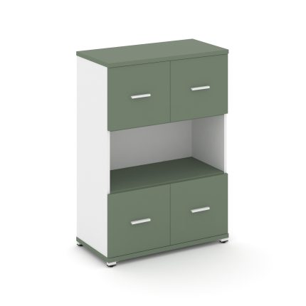 Concept Шкаф 1 широкая секция, 3 ниши CN.STS-315 W Кобо/Белый Бриллиант/Металл Белый 836*420*1186