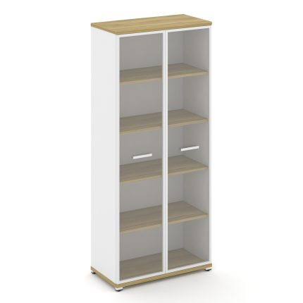 Concept Шкаф 1 широкая секция, 5 ниш CN.STS-518 RPW W Дуб Винченцо/Белый Бриллиант/Металл Белый/Проз