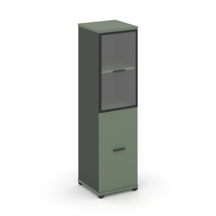 Concept Шкаф 1 узкая секция, 4 ниши CN.STU-412 RPB A Кобо/Антрацит/Металл Антрацит/Прозрачный 420*42