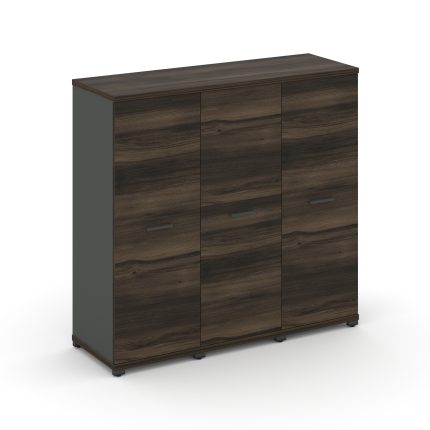 Concept Шкаф 3 узкие секции, 3 ниши CN.STU-336 A Дуб Мали/Антрацит/Металл Антрацит 1252*420*1186