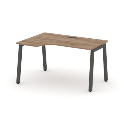 Style Project Стол рабочий эргоном. SN-5A.SPA-002(L) Дуб Табак/Металл Антрацит 1580*600/980*750