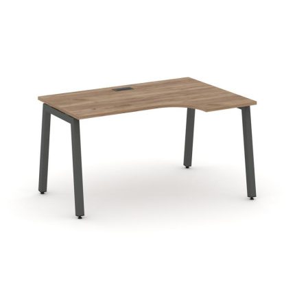 Style Project Стол рабочий эргоном. SN-5A.SPA-002(R) Дуб Табак/Металл Антрацит 1580*600/980*750