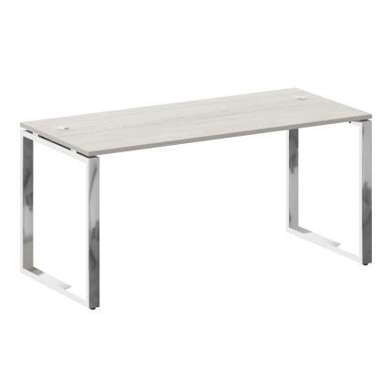 Metal System Direct Стол рабочий руковод. О-обр. м/к БО.СРР-4.7 Дуб Наварра/Нержавеющая Сталь 1600*7