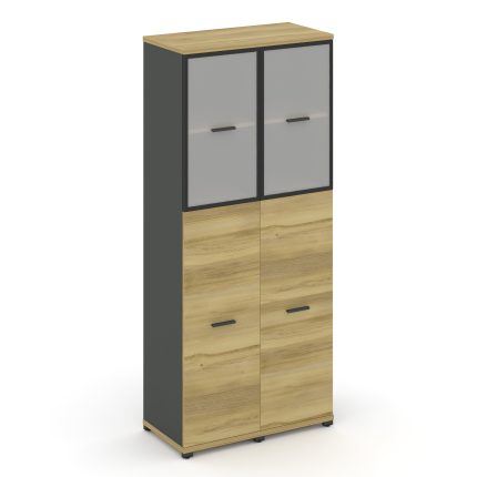 Concept Шкаф 2 узкие секции, 5 ниш CN.STU-525 RMB A Дуб Винченцо/Антрацит/Металл Антрацит/Сатин 836*