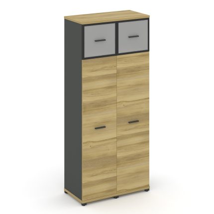 Concept Шкаф 2 узкие секции, 5 ниш CN.STU-527 RMB A Дуб Винченцо/Антрацит/Металл Антрацит/Сатин 836*