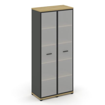 Concept Шкаф 2 узкие секции, 5 ниш CN.STU-528 RMB A Дуб Винченцо/Антрацит/Металл Антрацит/Сатин 836*