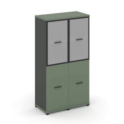 Concept Шкаф 2 узкие секции, 4 ниши CN.STU-422 RMB A Кобо/Антрацит/Металл Антрацит/Сатин 836*420*155