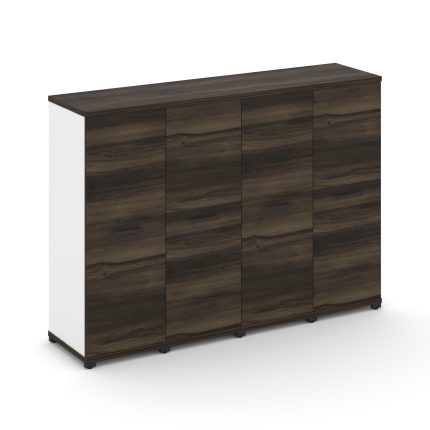 Concept Шкаф 4 узкие секции, 3 ниши CN.STU-346 B Дуб Мали/Белый Бриллиант/Металл Черный 1668*420*118