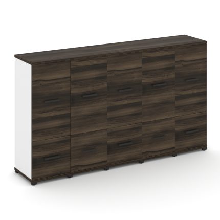 Concept Шкаф 5 узких секций, 3 ниши CN.STU-352 B Дуб Мали/Белый Бриллиант/Металл Черный 2084*420*118