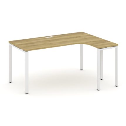Concept Стол эргономичный CN.OSA-002(R) Дуб Винченцо/Металл Белый 1580*1180*750