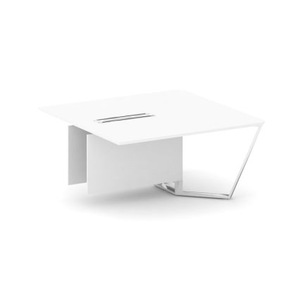 Steel Meet Завершающий модуль L=1600 MFK-PR.B.SPZW-16 Белый/МДФ Ультраматт Белый Бриллиант/Нержавеющ