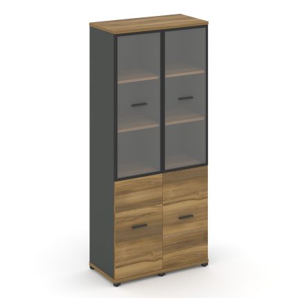 Concept Шкаф 2 узкие секции, 5 ниш CN.STU-522 RPB A Сандал Янтарный/Антрацит/Металл Антрацит/Прозрач