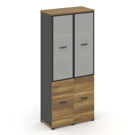 Concept Шкаф 2 узкие секции, 5 ниш CN.STU-522 RMB A Сандал Янтарный/Антрацит/Металл Антрацит/Сатин 8