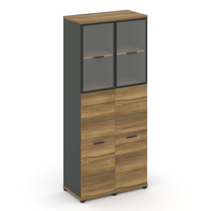 Concept Шкаф 2 узкие секции, 5 ниш CN.STU-525 RPB A Сандал Янтарный/Антрацит/Металл Антрацит/Прозрач