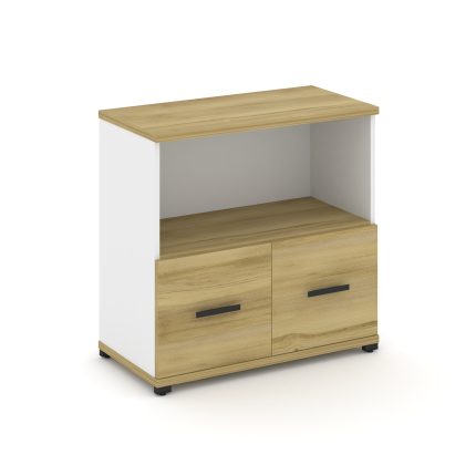 Concept Шкаф 1 широкая секция, 2 ниши CN.STS-211 B Дуб Винченцо/Белый Бриллиант/Металл Черный 836*42