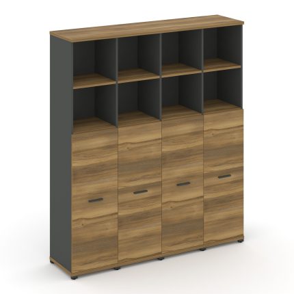 Concept Шкаф 4 узкие секции, 5 ниш CN.STU-544 A Сандал Янтарный/Антрацит/Металл Антрацит 1668*420*19