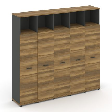 Concept Шкаф 5 узких секций, 5 ниш CN.STU-556 A Сандал Янтарный/Антрацит/Металл Антрацит 2084*420*19