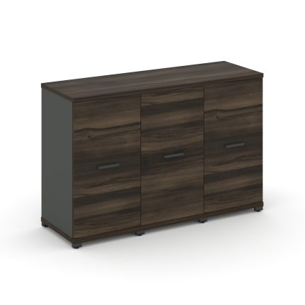 Concept Шкаф 3 узкие секции, 2 ниши CN.STU-233 A Дуб Мали/Антрацит/Металл Антрацит 1252*420*818