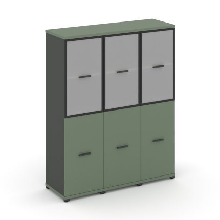 Concept Шкаф 3 узкие секции, 4 ниши CN.STU-432 RMB A Кобо/Антрацит/Металл Антрацит/Сатин 1252*420*15