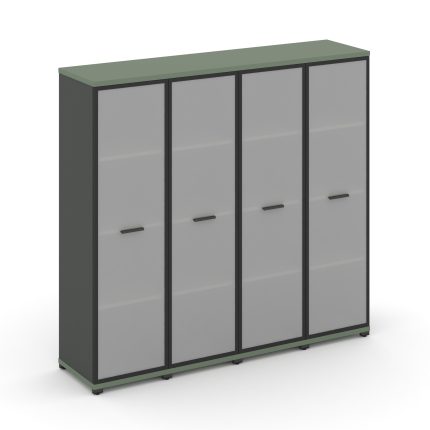 Concept Шкаф 4 узкие секции, 4 ниши CN.STU-446 RMB A Кобо/Антрацит/Металл Антрацит/Сатин 1668*420*15