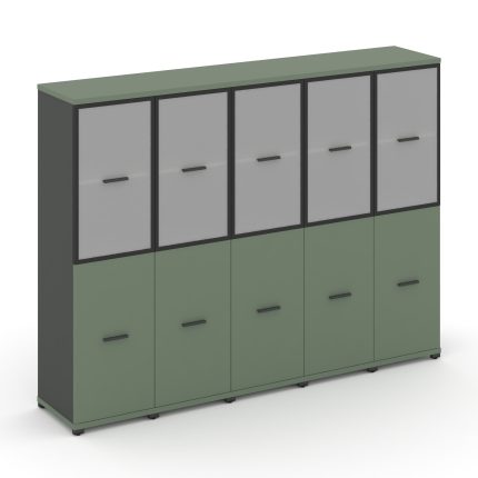 Concept Шкаф 5 узких секций, 4 ниши CN.STU-452 RMB A Кобо/Антрацит/Металл Антрацит/Сатин 2084*420*15