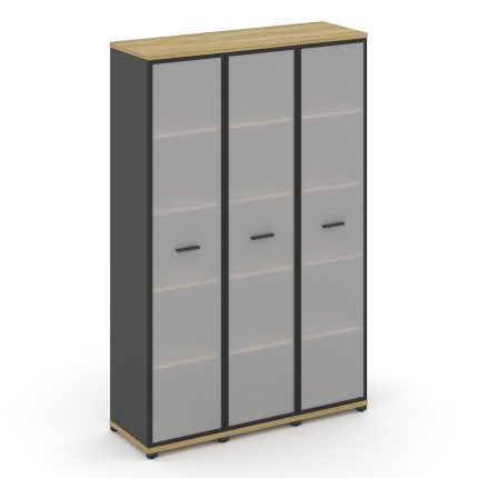 Concept Шкаф 3 узкие секции, 5 ниш CN.STU-538 RMB A Дуб Винченцо/Антрацит/Металл Антрацит/Сатин 1252