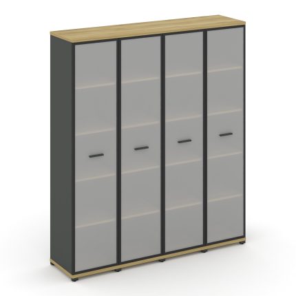 Concept Шкаф 4 узкие секции, 5 ниш CN.STU-548 RMB A Дуб Винченцо/Антрацит/Металл Антрацит/Сатин 1668