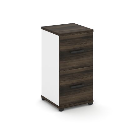 Concept Шкаф 1 узкая секция, 2 ниши CN.STU-212 B Дуб Мали/Белый Бриллиант/Металл Черный 420*420*818