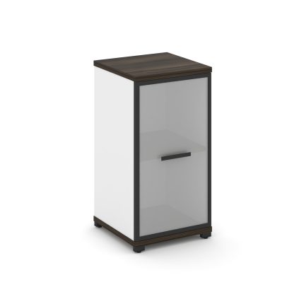 Concept Шкаф 1 узкая секция, 2 ниши CN.STU-213 RMB B Дуб Мали/Белый Бриллиант/Металл Черный/Сатин 42