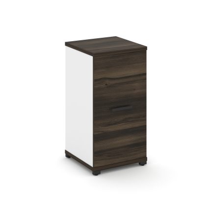 Concept Шкаф 1 узкая секция, 2 ниши CN.STU-213 B Дуб Мали/Белый Бриллиант/Металл Черный 420*420*818