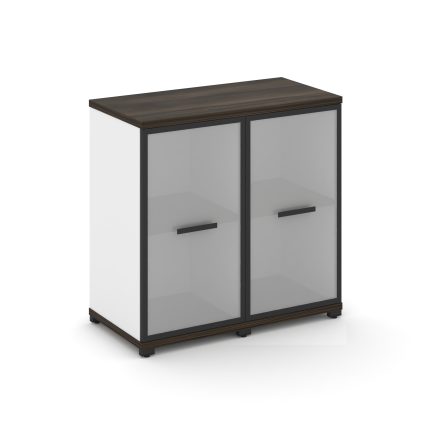 Concept Шкаф 2 узкие секции, 2 ниши CN.STU-223 RMB B Дуб Мали/Белый Бриллиант/Металл Черный/Сатин 83