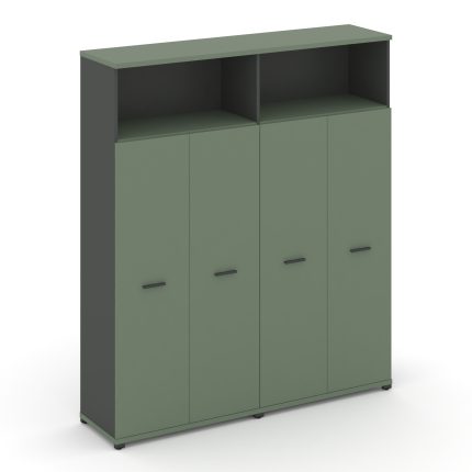 Concept Шкаф 2 широкие секции, 5 ниш CN.STS-526 A Кобо/Антрацит/Металл Антрацит 1668*420*1922