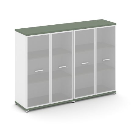 Concept Шкаф 2 широкие секции, 3 ниши CN.STS-326 RMW W Кобо/Белый Бриллиант/Металл Белый/Сатин 1668*