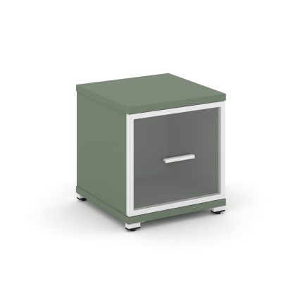 Concept Шкаф 1 узкая секция, 1 ниша CN.STU-113 RPW W Кобо/Металл Белый/Прозрачный 420*420*450