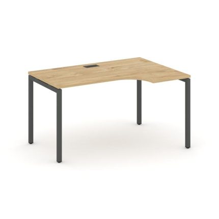 Style Project Стол рабочий эргоном. SN-4P.SPA-002(R) Тиквуд Светлый/Металл Антрацит 1580*600/980*750