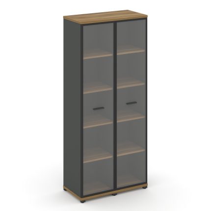 Concept Шкаф 2 узкие секции, 5 ниш CN.STU-528 RPB A Сандал Янтарный/Антрацит/Металл Антрацит/Прозрач