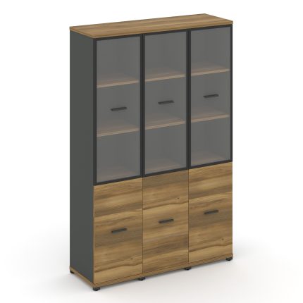 Concept Шкаф 3 узкие секции, 5 ниш CN.STU-532 RPB A Сандал Янтарный/Антрацит/Металл Антрацит/Прозрач