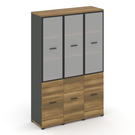 Concept Шкаф 3 узкие секции, 5 ниш CN.STU-532 RMB A Сандал Янтарный/Антрацит/Металл Антрацит/Сатин 1