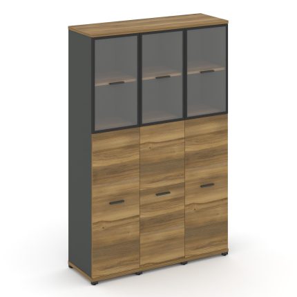 Concept Шкаф 3 узкие секции, 5 ниш CN.STU-535 RPB A Сандал Янтарный/Антрацит/Металл Антрацит/Прозрач