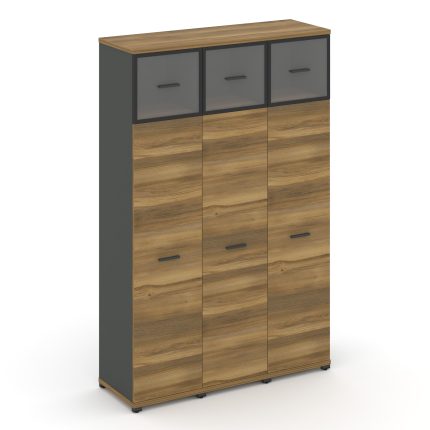 Concept Шкаф 3 узкие секции, 5 ниш CN.STU-537 RPB A Сандал Янтарный/Антрацит/Металл Антрацит/Прозрач