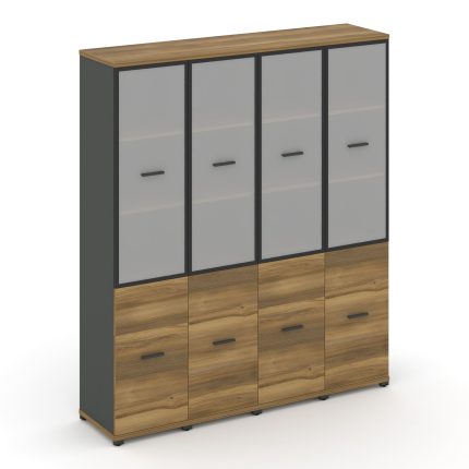 Concept Шкаф 4 узкие секции, 5 ниш CN.STU-542 RMB A Сандал Янтарный/Антрацит/Металл Антрацит/Сатин 1