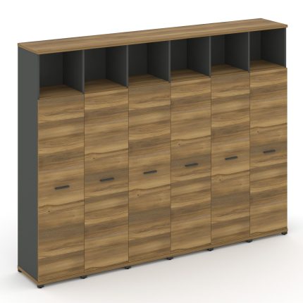 Concept Шкаф 6 узких секций, 5 ниш CN.STU-566 A Сандал Янтарный/Антрацит/Металл Антрацит 2500*420*19